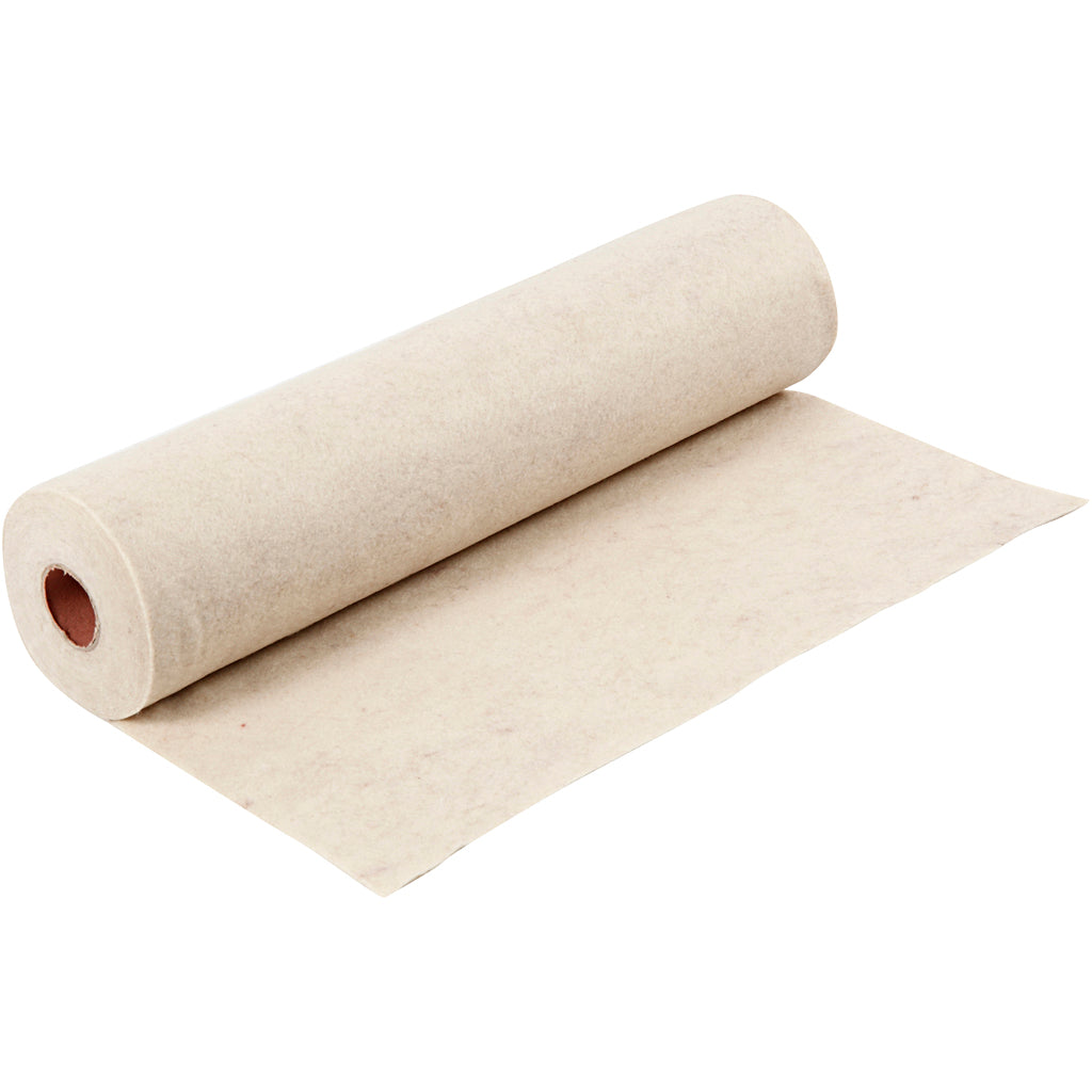 Creativ company hobby felt, width 45 cm, thickness 1.5-2 mm, mottled, 180-200 g, off-white, 5 m 1 roll