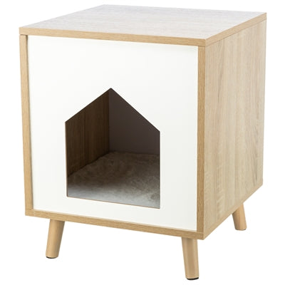 Trixie Cat Basket House Isa Wood Look Brown Light Brown