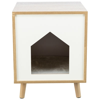 Trixie Cat Basket House Isa Wood Look Brown Light Brown