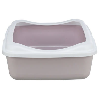 Trixie cat box with border lilac white