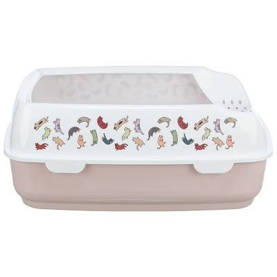 Trixie Cat Box Delio con bordo stampato bianco bianco
