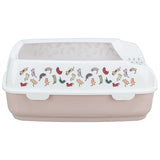 Trixie Cat Box Delio con bordo stampato bianco bianco