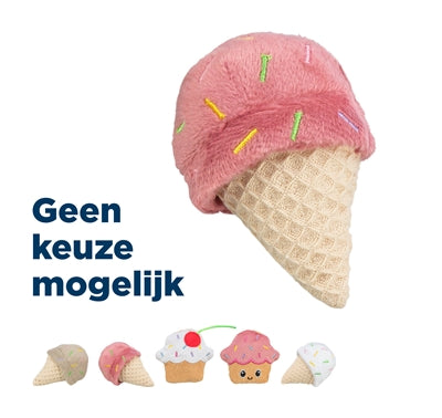 Trixie Ice Cream ali Cupcake Plush z Cattnip asorti