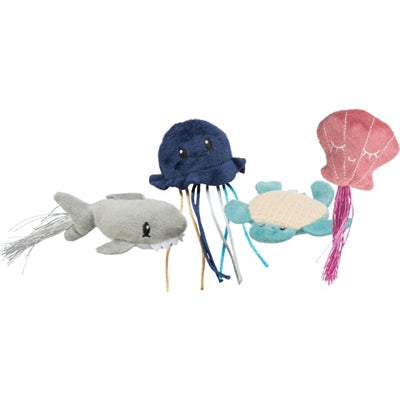 Trixie marine animal plush with catnip assorti