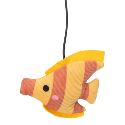 Trixie cat fishing rod fish plastic plush