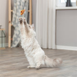 Trixie cat fishing rod fish plastic plush