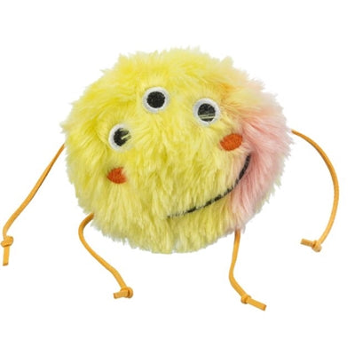 Trixie monster plush with catnip orange yellow