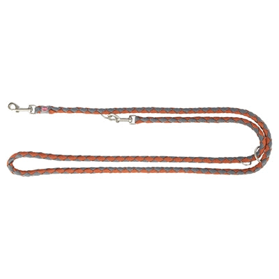 Trixie dog leash cavo adjustable rust graphite gray