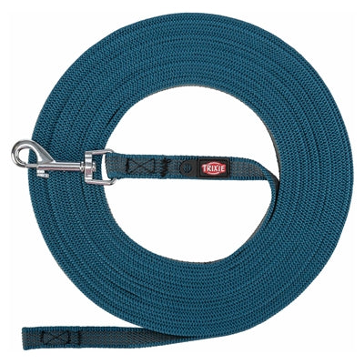 Trixie dog leash tow line with rubber anti -slip petrol blue