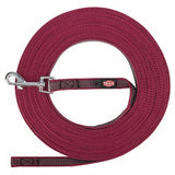 Trixie dog leash tow line with rubber anti -slip sangria red
