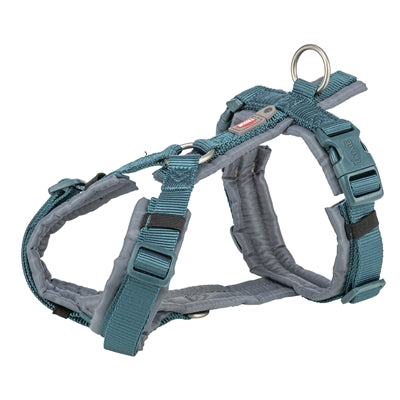 Trixie dog harness premium trekking petrol blue graphite gray