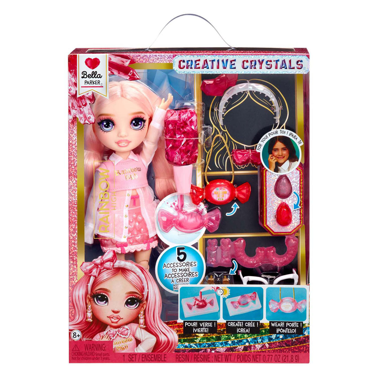 Mga entertainment rainbow high crystal fashion fashion doll - bella