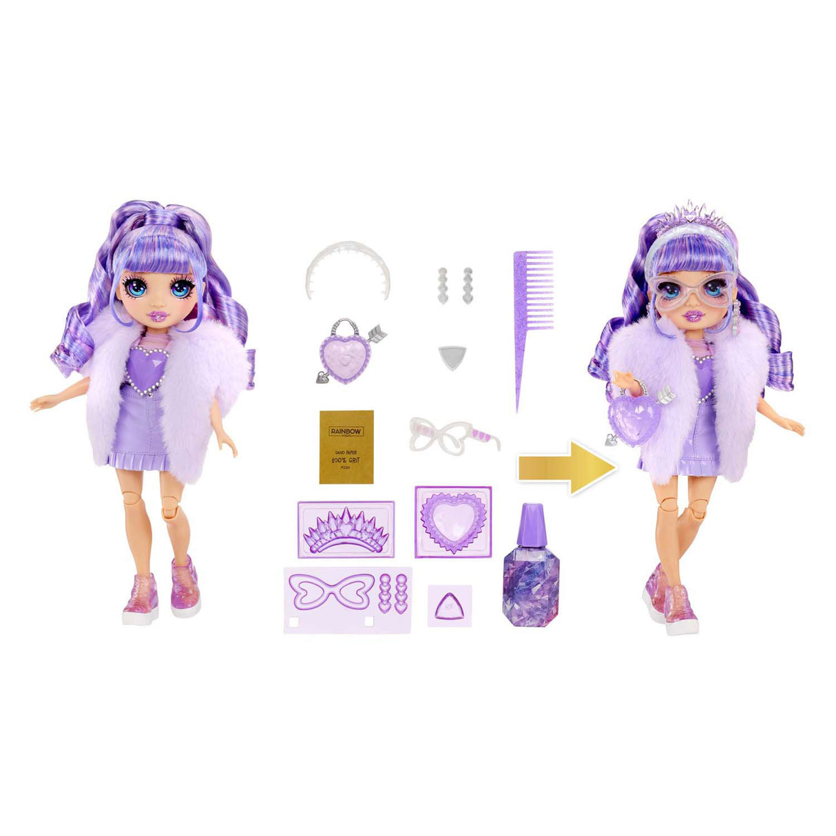 MGA Entertainment Rainbow High Crystal Fashion Fashion Pop - Violet