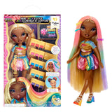 Mga entertainment poupée haute couture arc-en-ciel avec craie pour cheveux - meline gold