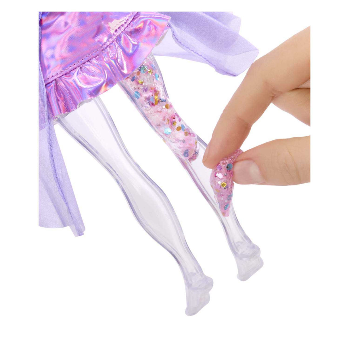 Mga Ënnerhalung Regenbogen Héich Regenbogen shimmers mat Schläim Moud Poppen violett (violett)