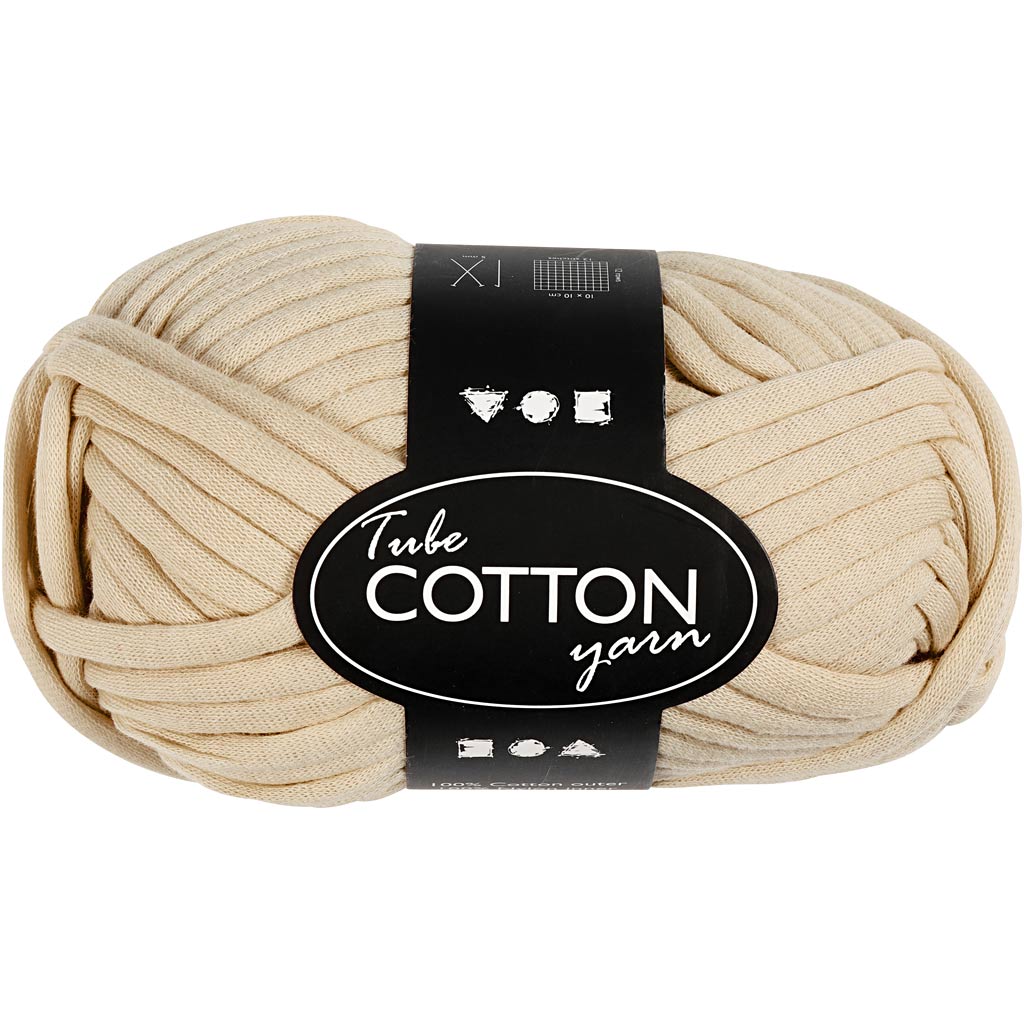Creativ company textielgaren, l: 45 m, beige, 100 gr 1 bol