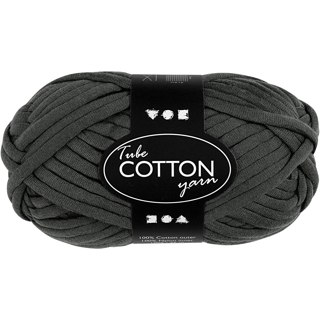 Creativ company textielgaren, l: 45 m, donkergrijs, 100 gr 1 bol
