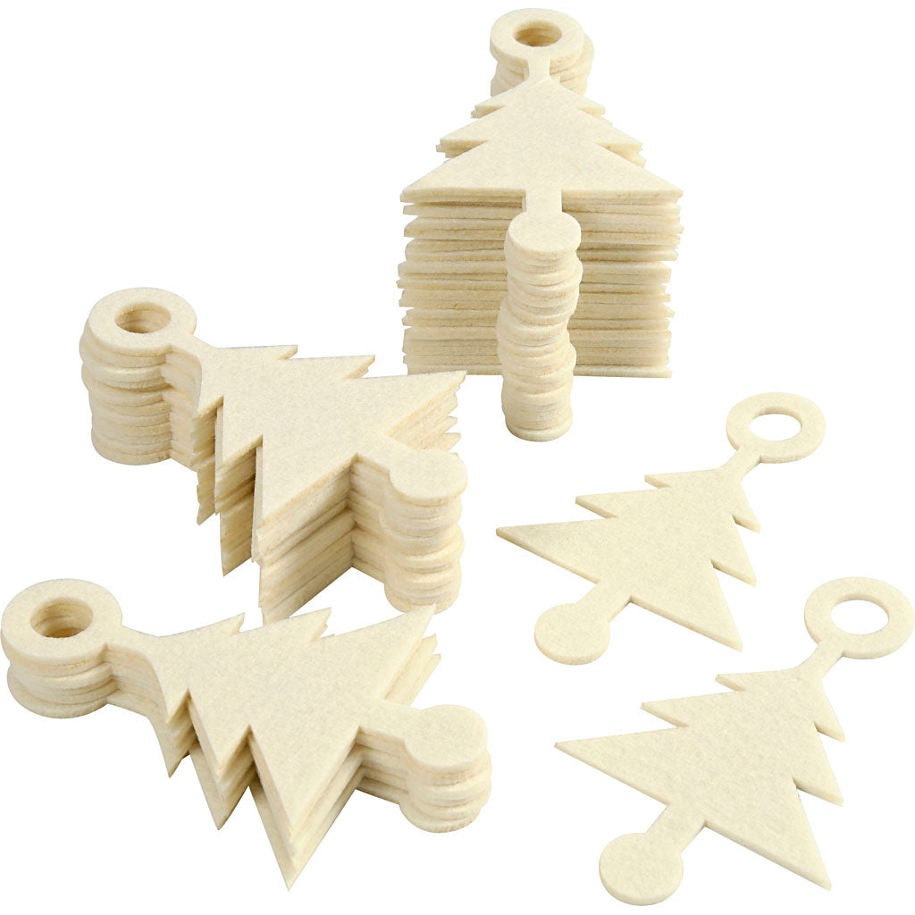 Creativ company felt shape, size 8x13 cm, thickness 3 mm, 40 pieces in 1 box