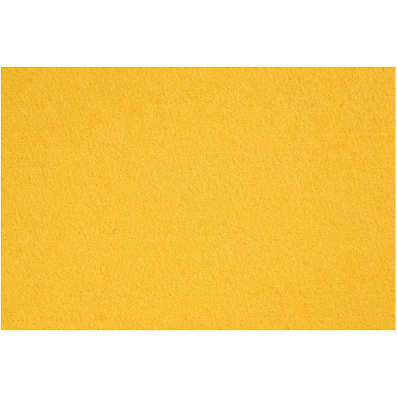 Creativ company hobbyvilt, vel 42x60 cm, dikte 3 mm, geel, 1 vel