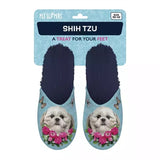 Slipper shih tzu light blue dark blue
