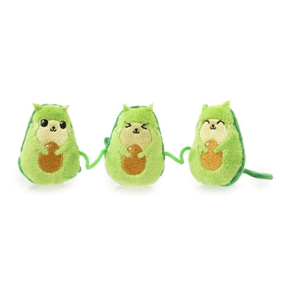 Fuzzyard avocatos on rope with catnip plush