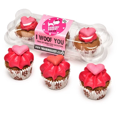 Der Barking Bäckerei ech woof du Valentine Mini iced Woofins Trior Associ