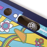 Rosewood scratching board and play track pinball machine blue