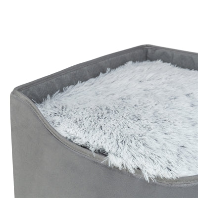 Trixie kattehus harvey grå-hvid sort