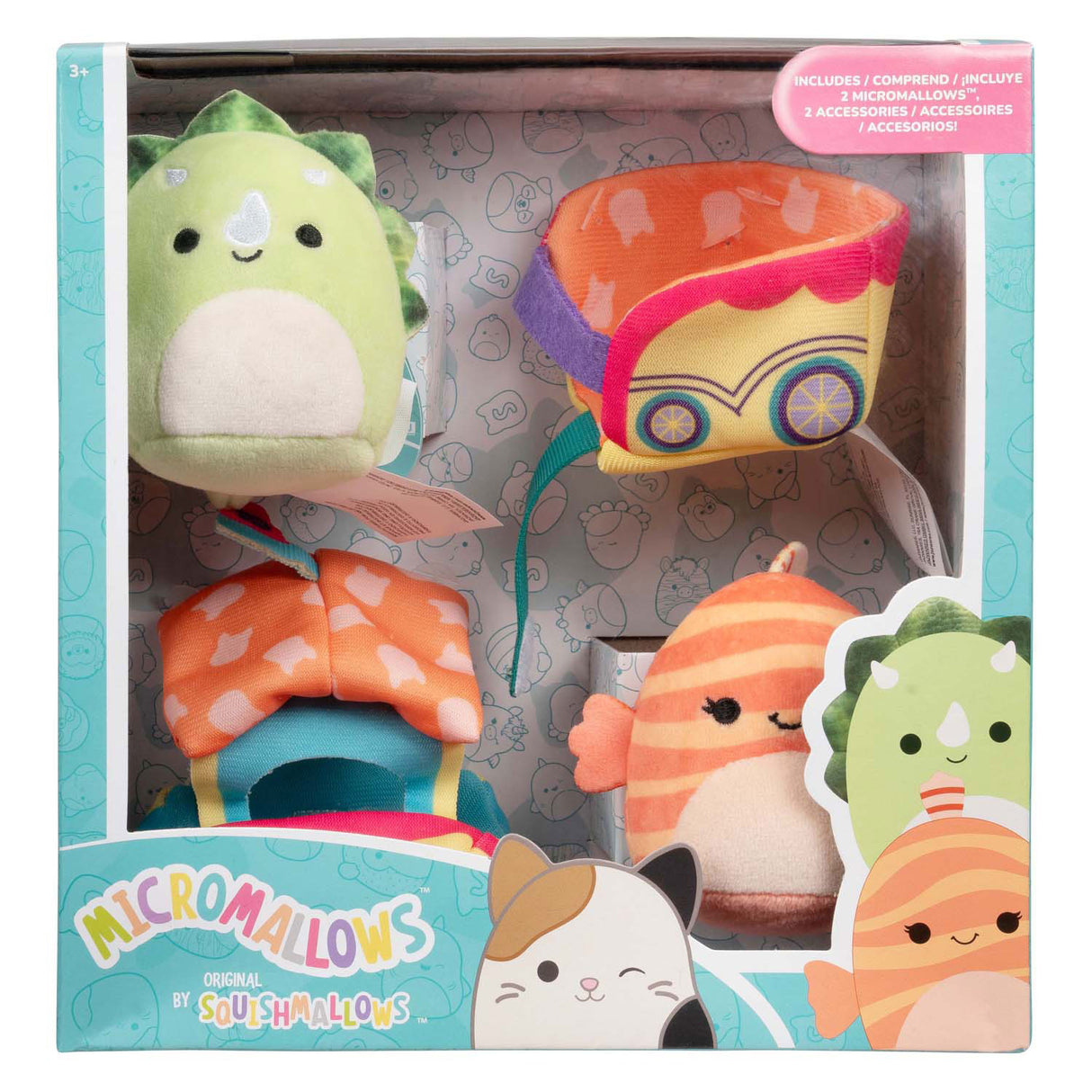 Squishmallows knuffel pluche micromallows - ticket to ride, 4dlg.