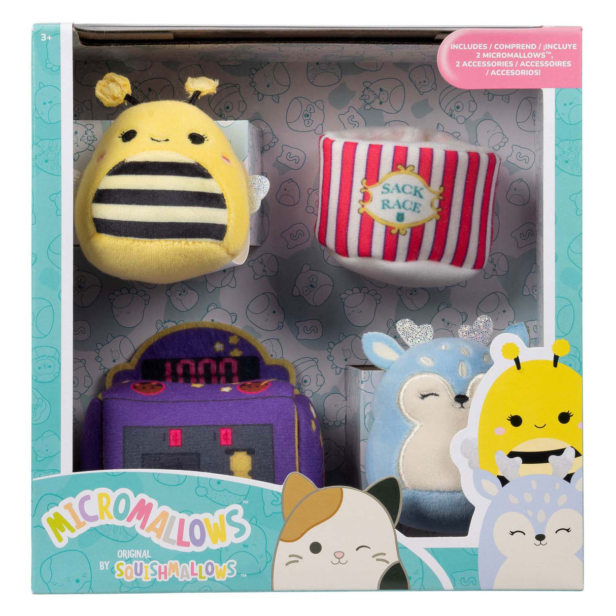 Squishmallows knuffel pluche micromallows - game on, 4dlg.