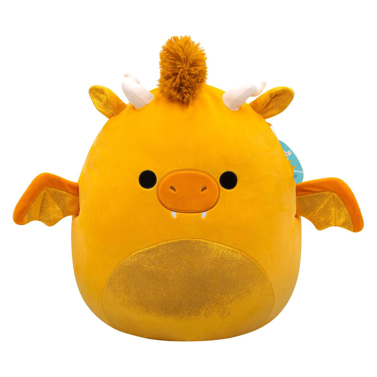 Peluche peluche Squishmallows - monsieur dragon doré, 30cm