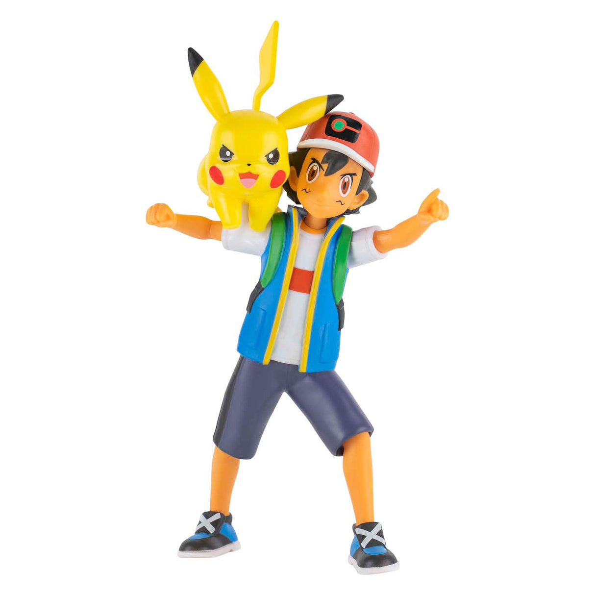 Jazwares Pokémon Battle Feature Figur - Ash Pikachu