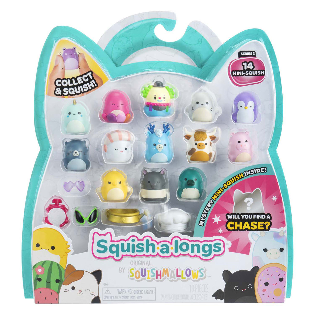 Squishmallows - squish-a-longs playing figures, 14 pcs.