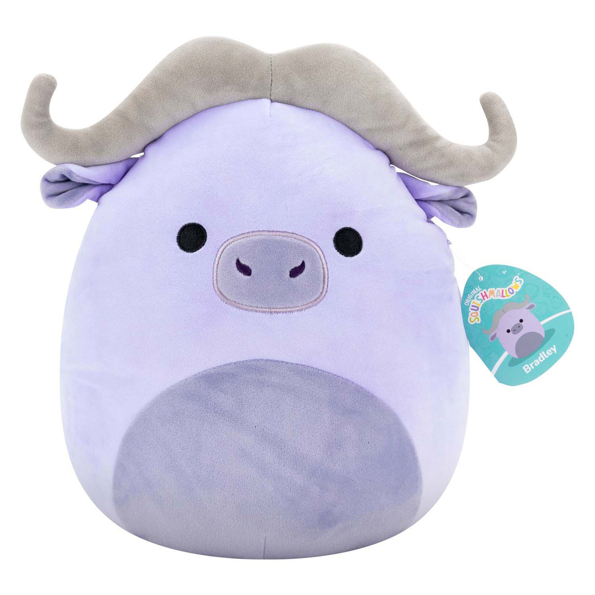 Squishmallows knuffel pluche - paarse waterbuffel, 30cm
