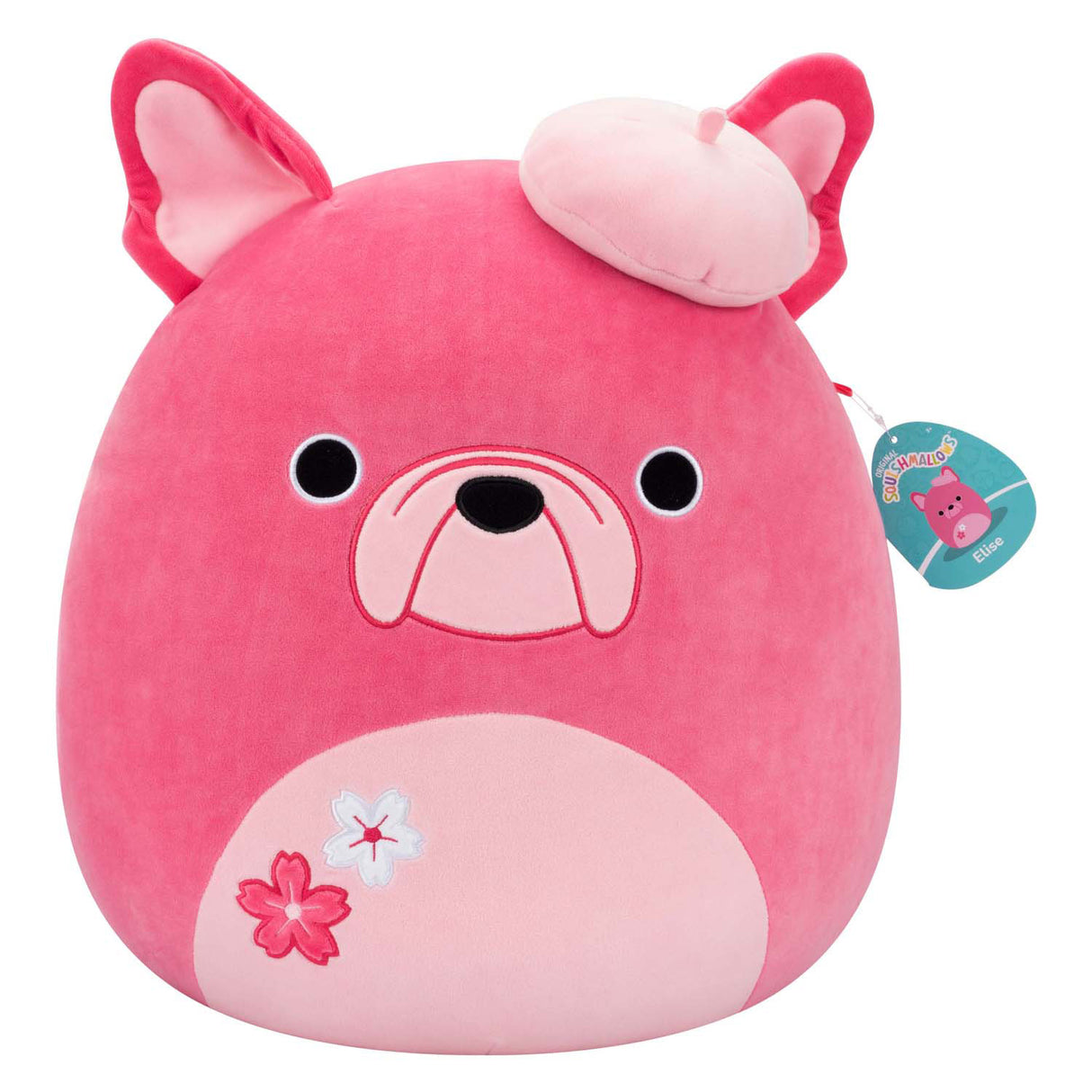 Squishmallows plush toy - pink French bulldog, 40cm