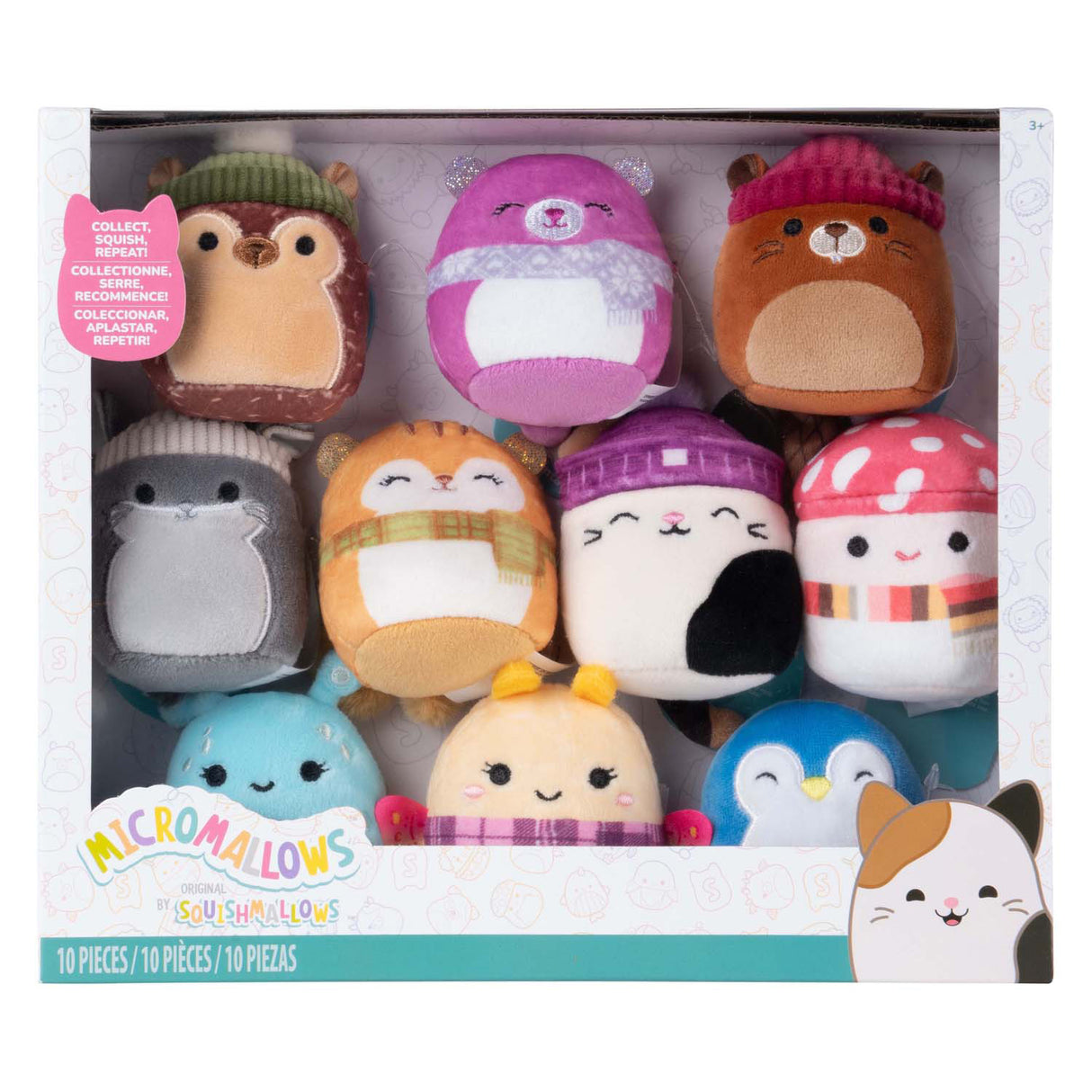 Jazwares squishmallows knuffel pluche - micromallows winter - 10dlg.