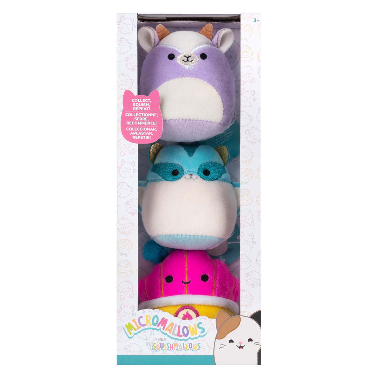 Jazwares squishmallows knuffel knuffel knuffel knuffel - micromallows tia, mariska, louden - 3dlg.