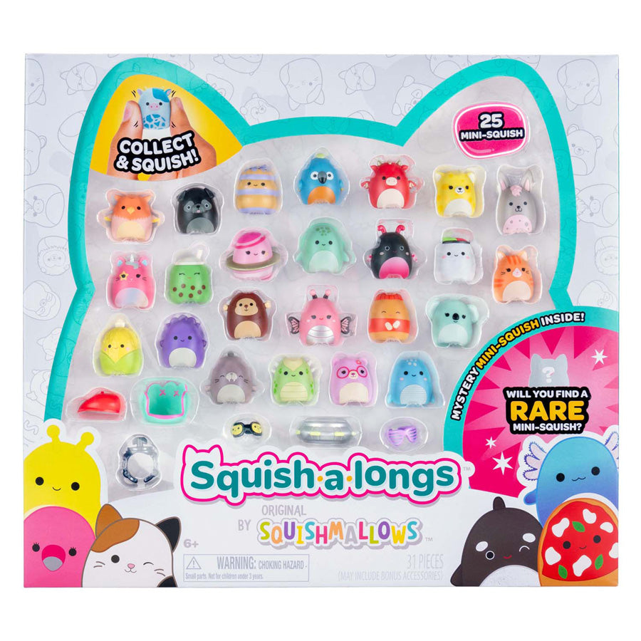 Jazwares squishmallows - squish-a-longs toy figures style 1 - 25 pcs.