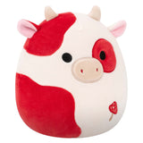 Jazwares squishmallows plush toy - Claudio the Red Mushroom Cow - 19cm