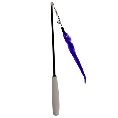 Easypets extendable cat rod worm purple