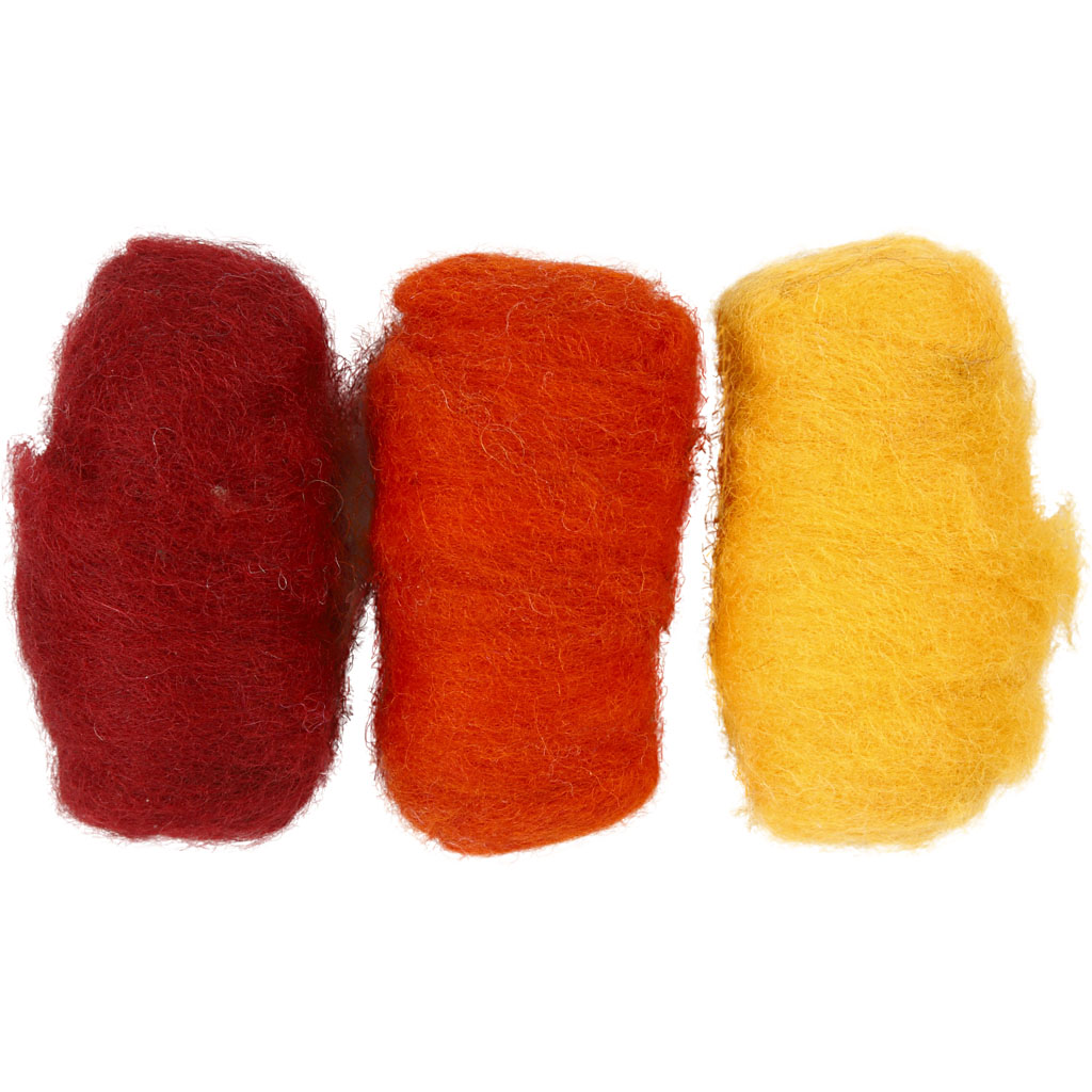 Creativ company gekaarde wol, geel terracotta harmonie, 3x10 gr 1 doos