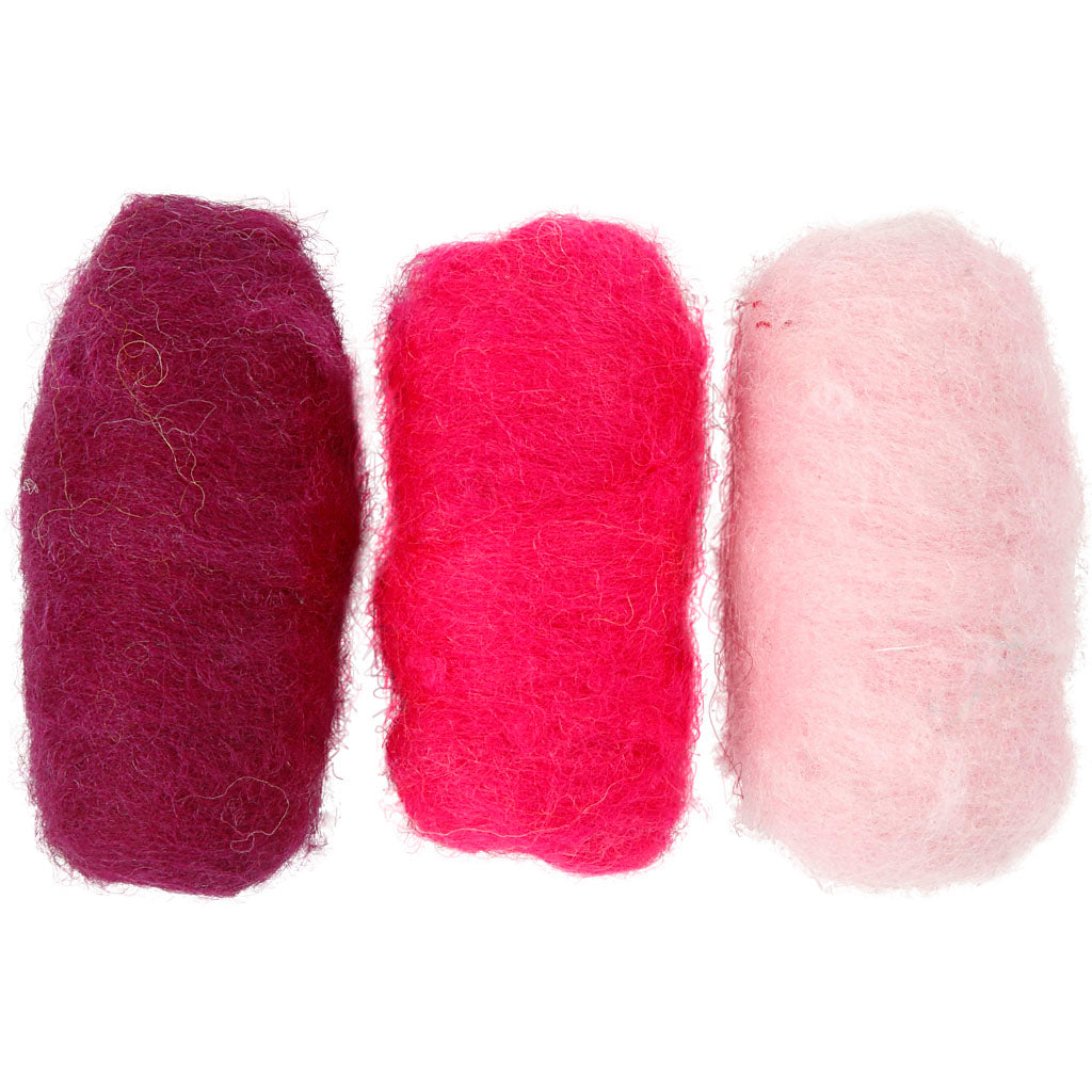 Creativ company gekaarde wol, paars roze harmonie, 3x10 gr 1 doos