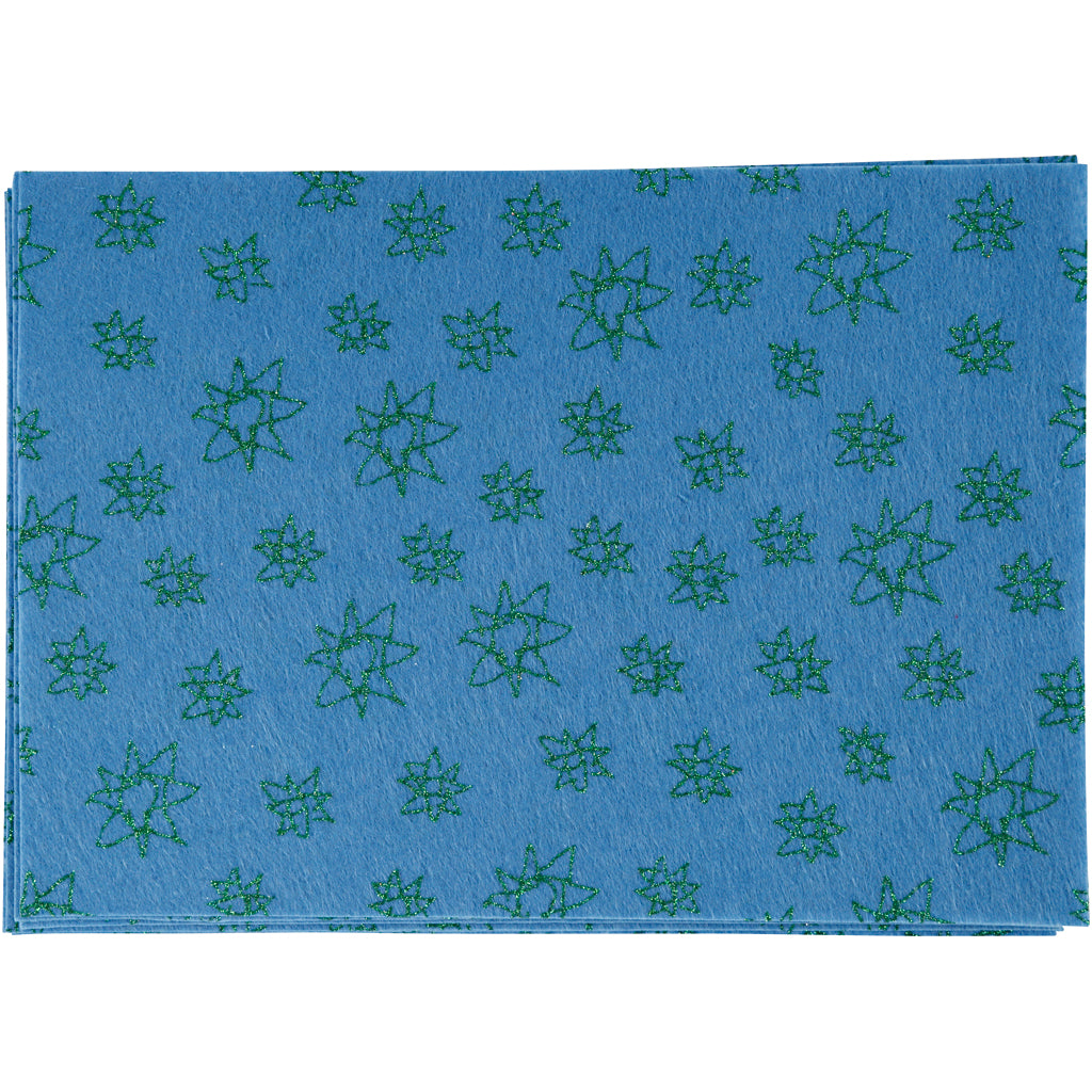 Creativ company hobby felt, A4, sheet 210x297 mm, thickness 1.5-2 mm, blue, 10 sheets 1 box
