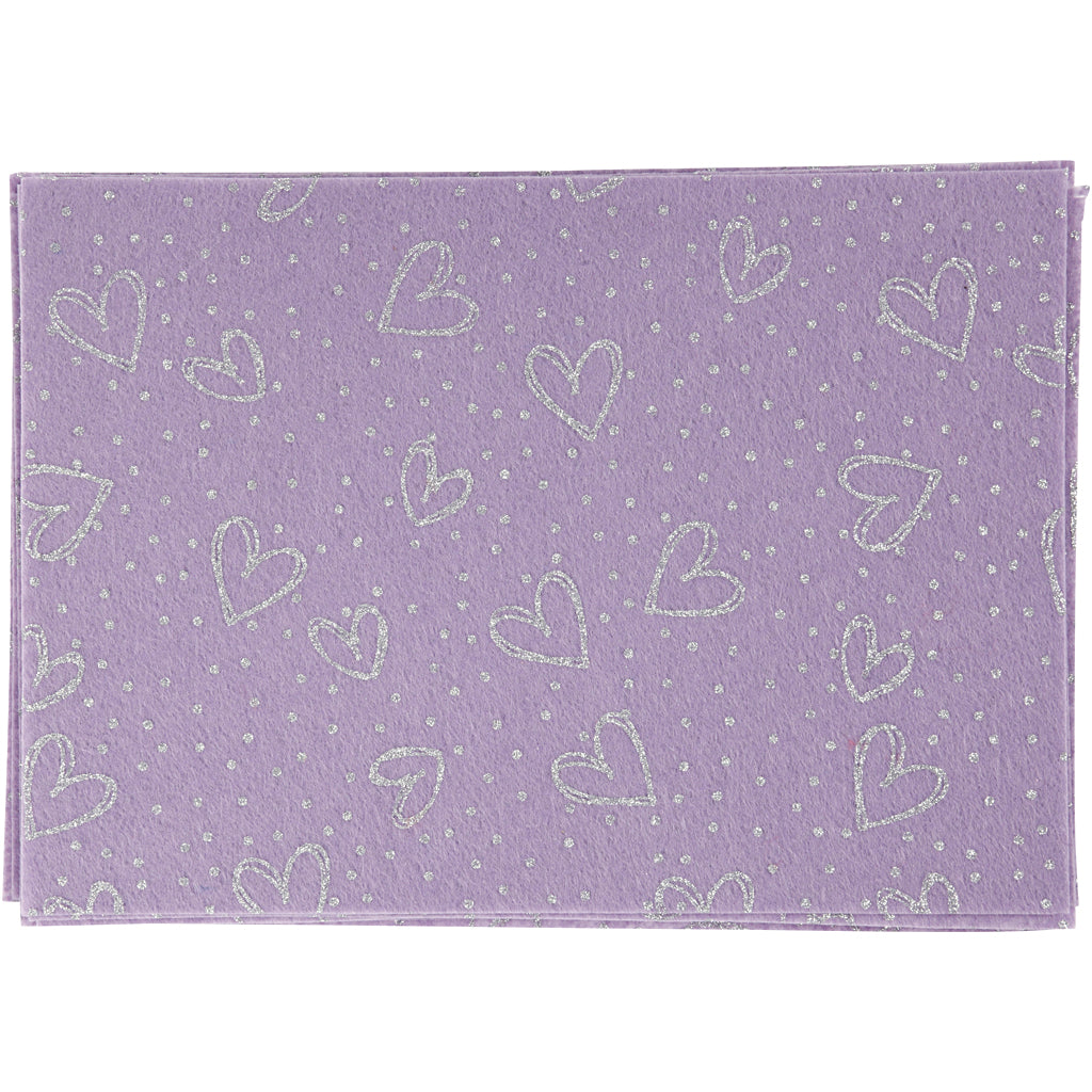 Creativ company hobby felt, A4, sheet 210x297 mm, thickness 1.5-2 mm, purple, 10 sheets 1 box