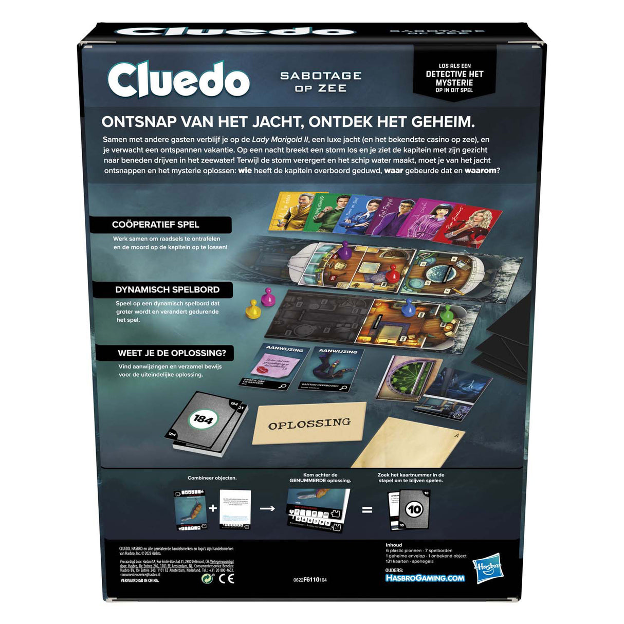 Hasbro cluedo escape sabotaža na morski igri