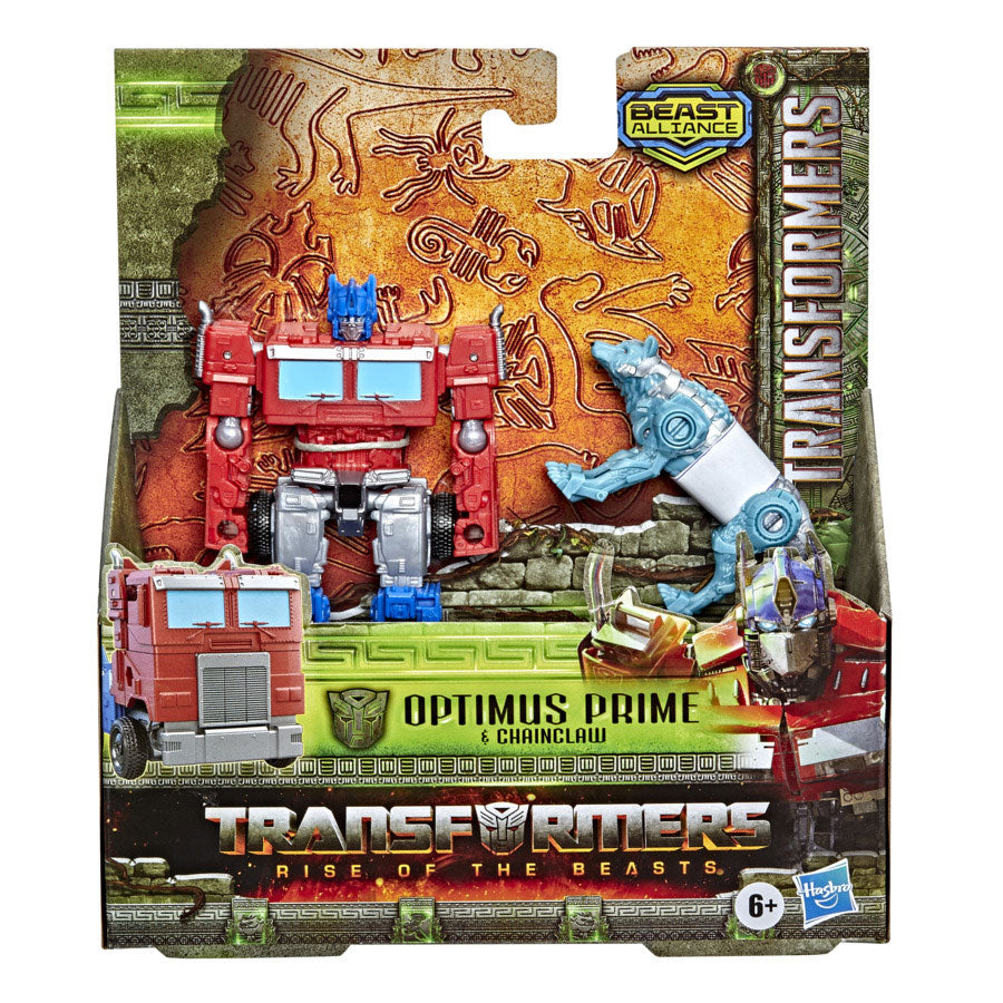 Hasbro Transformers Rise of the Beasts Weanizer Action Figures Optimus Prime Cheincclaw