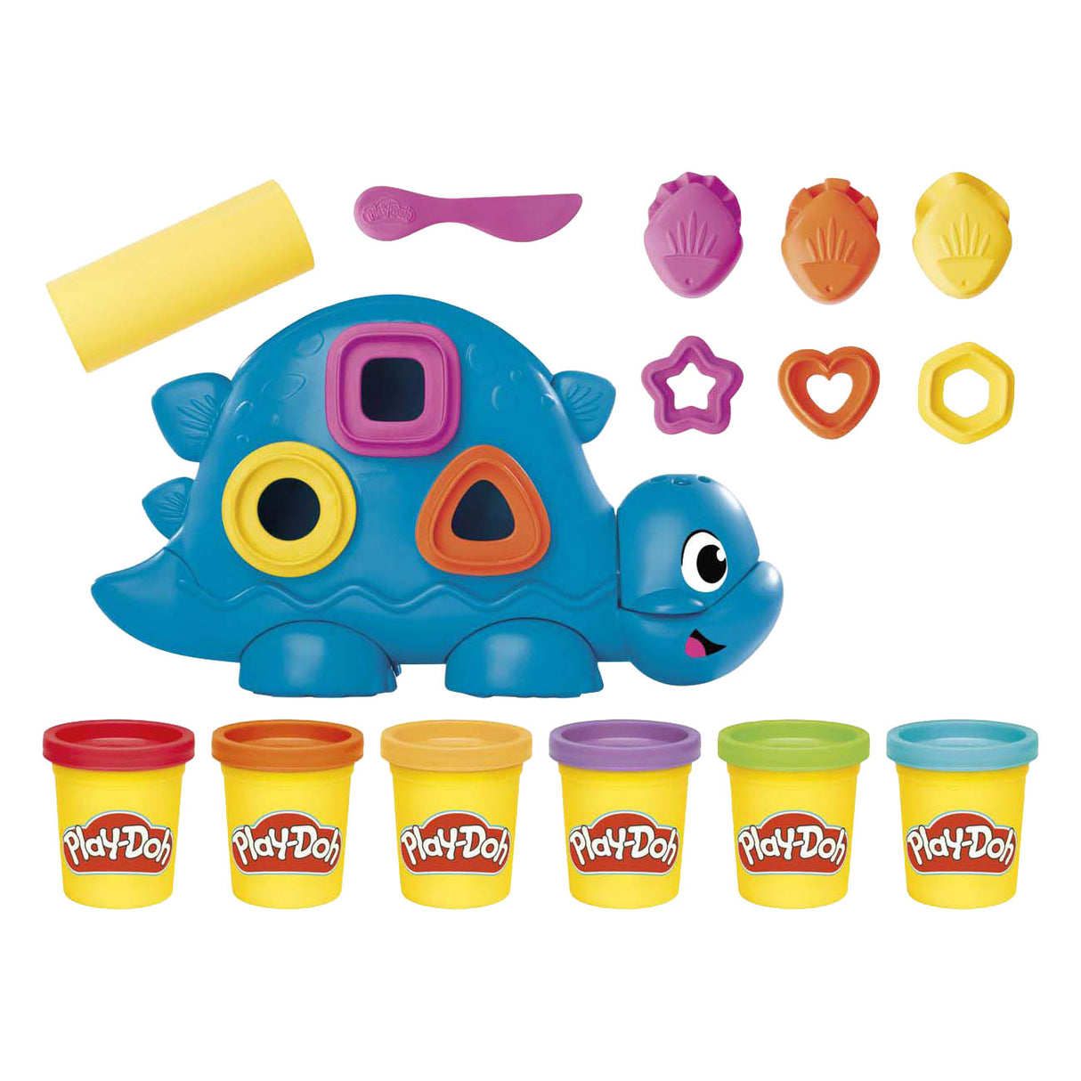 Play-doh shapes and colors dinosaur