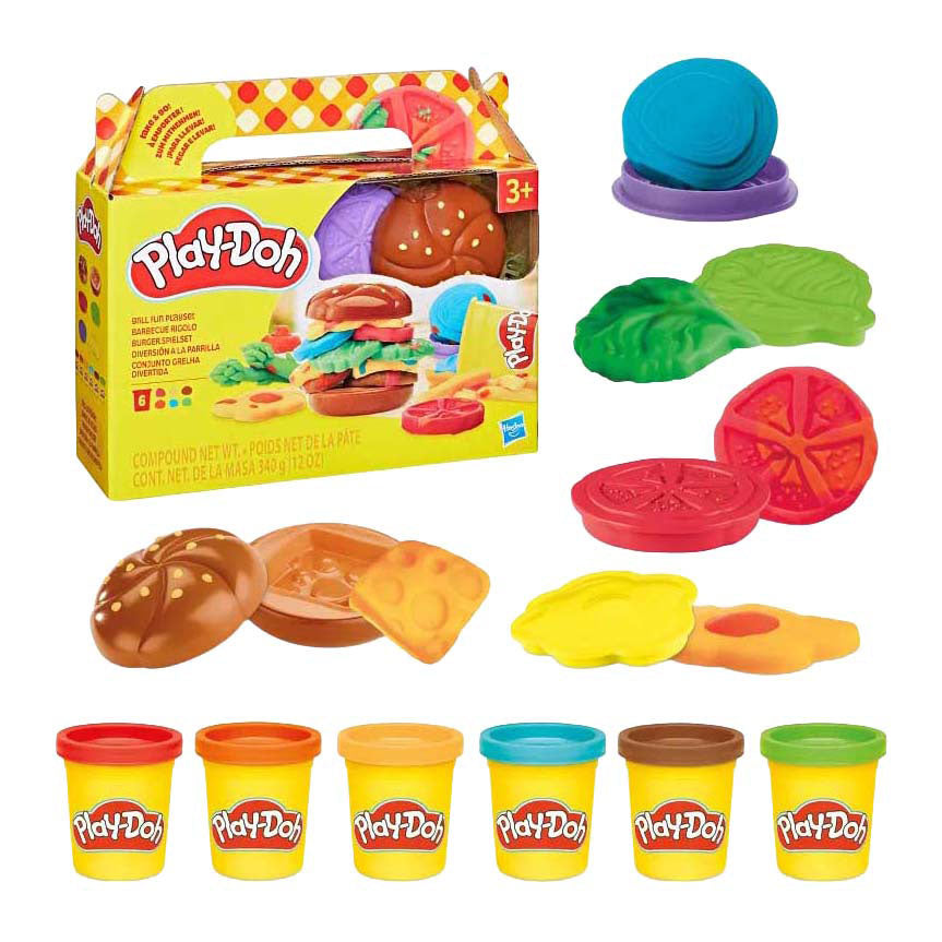 Zábava pri grilovaní Play-doh - 6 hlinených nádob