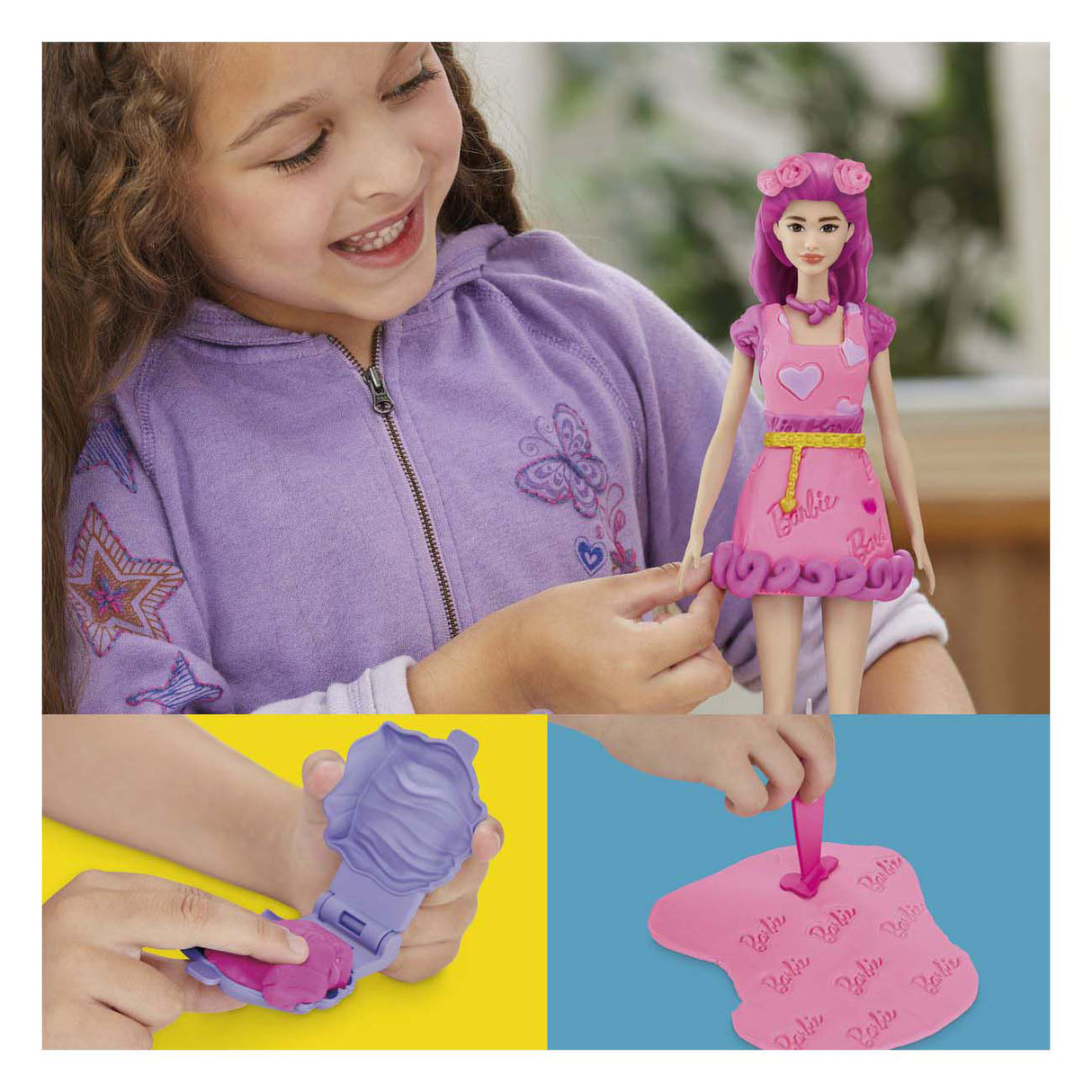 Žaisk doh Barbie širdeles ir plaukus