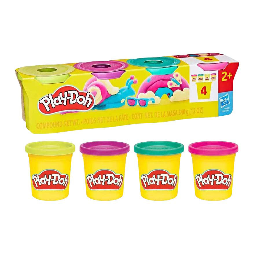 Play-doh vibrant Faarwen 4 Pack nei | 4 Stéck